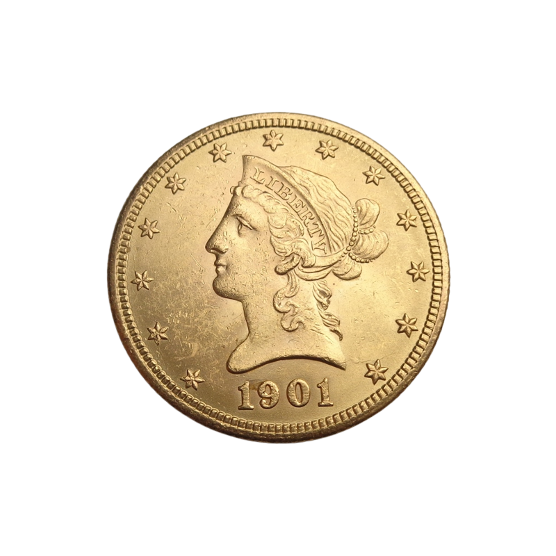 Złota moneta 10 dolarów "Liberty" 1866-1907 r Złota moneta 10 dolarów "Liberty" 1866-1907 r