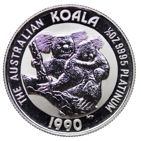 Platynowa moneta 1/2 uncji Koala 50 dolarów australijskich