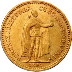 Złota moneta 10 Koron Austro-Węgry 1892 - 1915 r