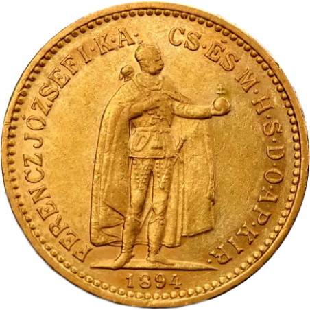 Złota moneta 10 Koron Austro-Węgry 1892 - 1915 r