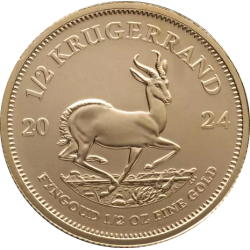Złota moneta 1/2 uncji Krugerrand 2024 r