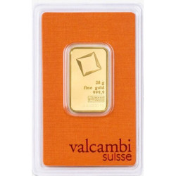 Sztabka Złota 20 gramów VALCAMBI LBMA