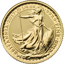 Złota moneta 1/4 uncji Britannia losowe roczniki