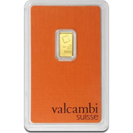Sztabka złota 1 gram VALCAMBI LBMA