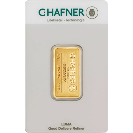 Sztabka Złota 5 gramów C. HAFNER LBMA
