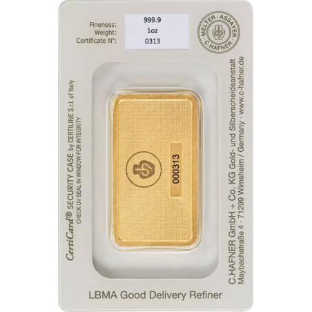 Sztabka Złota 1 uncja C. HAFNER LBMA