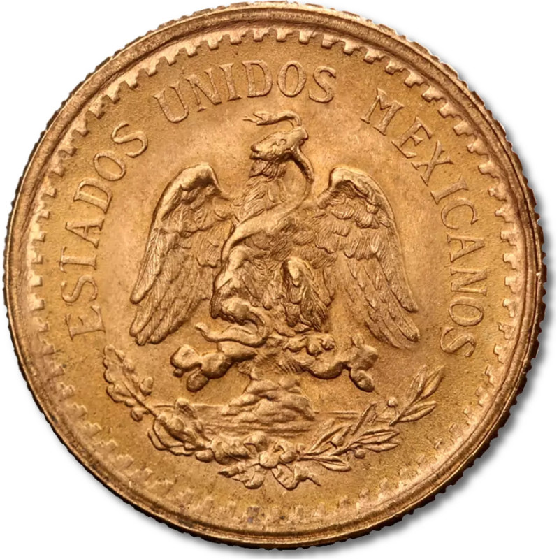 Złota moneta 2,5 peso Meksyk 1918-1948 r Złota moneta 2,5 peso Meksyk 1918-1948 r