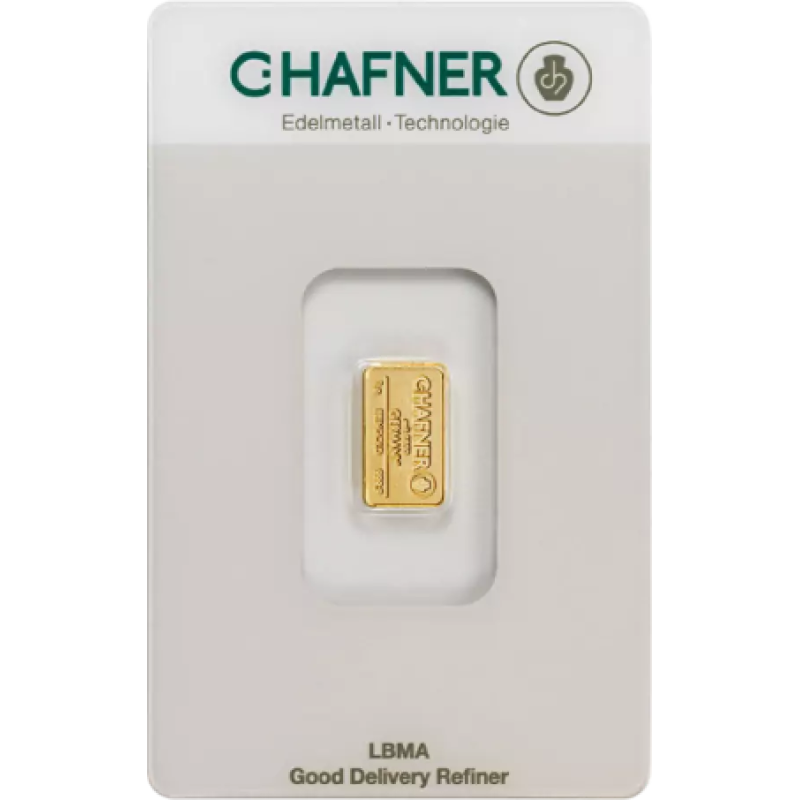 Sztabka złota 1 gram C. HAFNER 1 LBMA
