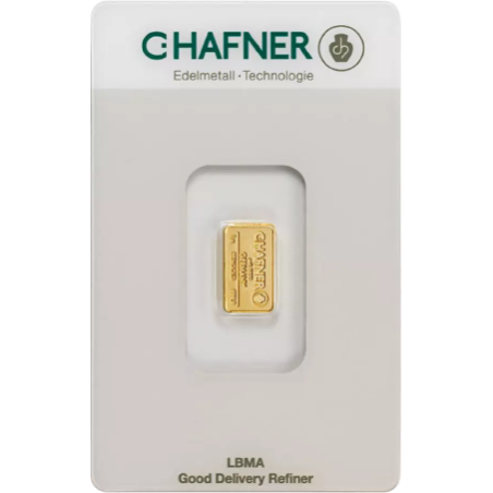 Sztabka złota 1 gram C. HAFNER 1 LBMA
