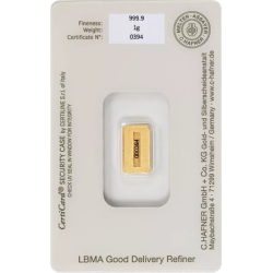 Sztabka złota 1 gram C. HAFNER 1 LBMA