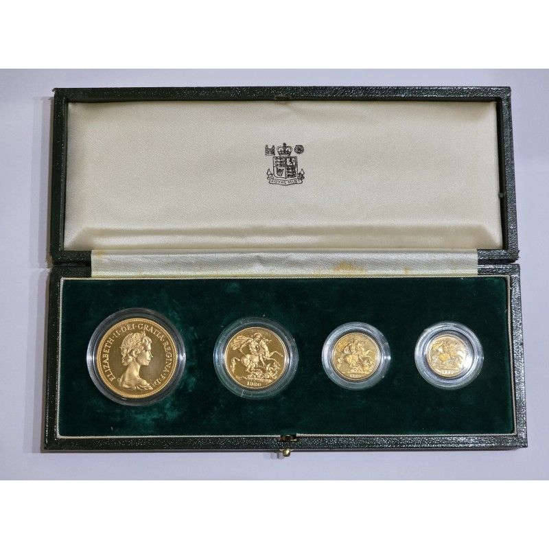 Zestaw złotych Suwerenów 1980 Elżbieta II PROOF