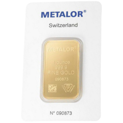 Sztabka Złota 1 uncja Metalor LBMA
