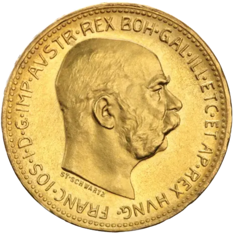 Złota Moneta 20 Koron Austria nowe bicie Złota Moneta 20 Koron Austria nowe bicie