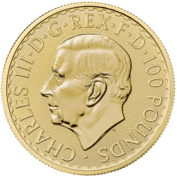 Złota moneta 1 uncja Britannia 2026 r Karol III