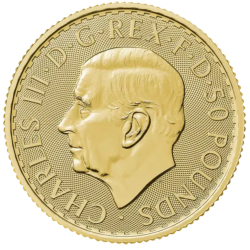 Złota moneta 1/2 uncji Britannia 2026 r Karol III