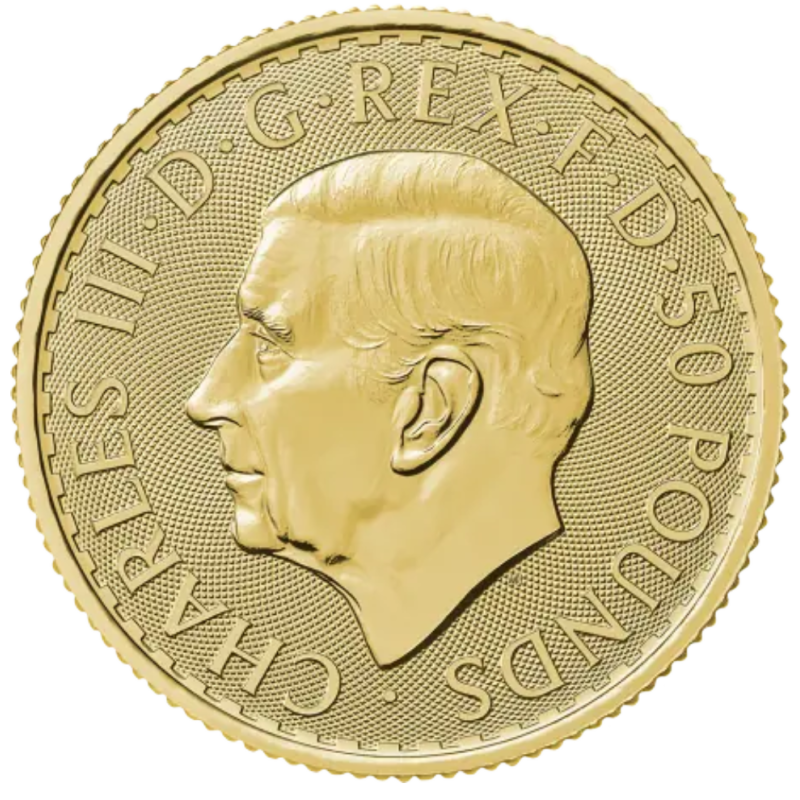 Złota moneta 1/2 uncji Britannia 2026 r Karol III Złota moneta 1/2 uncji Britannia 2026 r Karol III