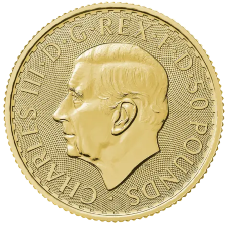 Złota moneta 1/2 uncji Britannia 2026 r Karol III