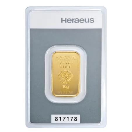 Sztabka Złota 10 gramów ARGOR - HERAEUS LBMA