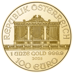 Złota moneta 1 uncja Wiedeński Filharmonik 2025 r
