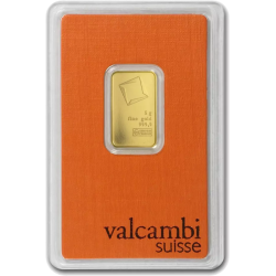 Sztabka złota 5 gramów VALCAMBI LBMA