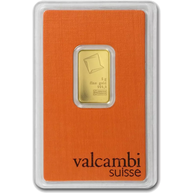 Sztabka złota 5 gramów VALCAMBI LBMA Sztabka złota 5 gramów VALCAMBI LBMA