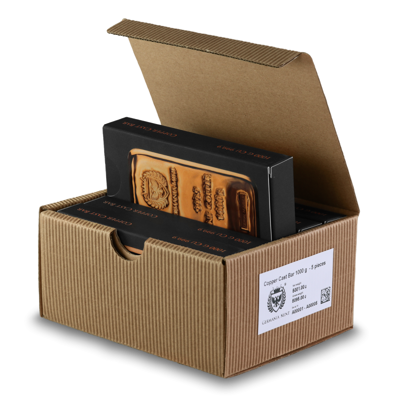 Sztabka miedzi 1 kilogram Germania Mint Sztabka miedzi 1 kilogram Germania Mint