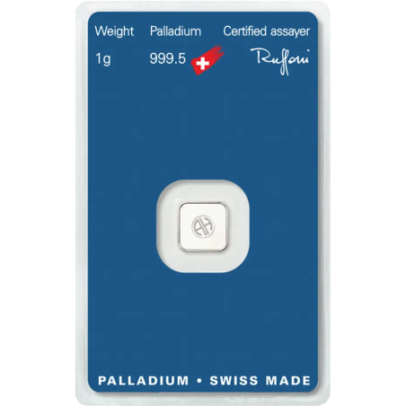 Sztabka palladu 1 gram ARGOR-HERAEUS LBMA