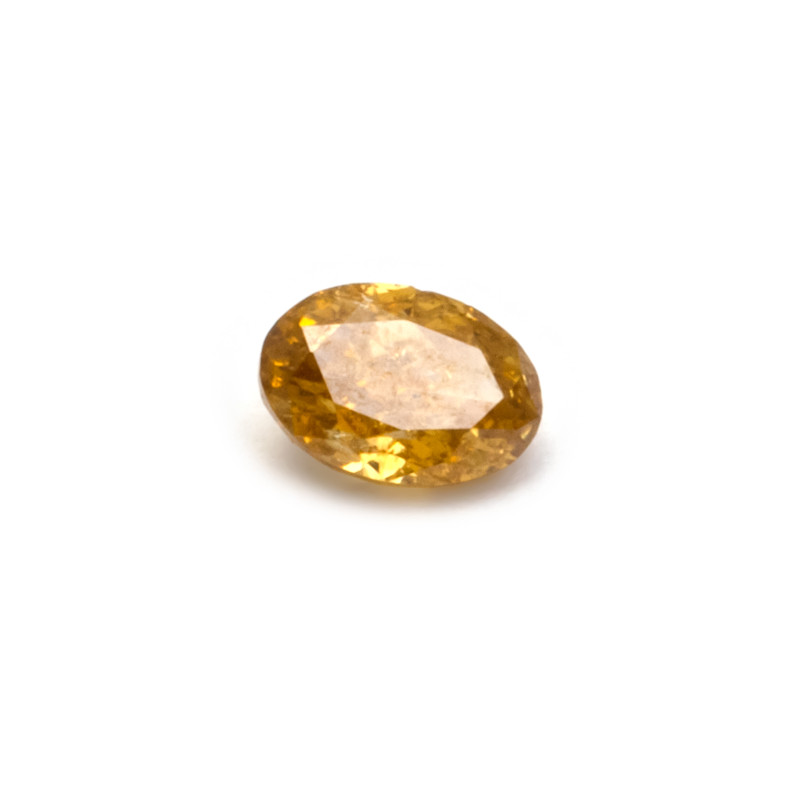 Diament szlif owalny, 0.26ct, I1, Fancy Intense Brownish Yellow, IGI 724548102