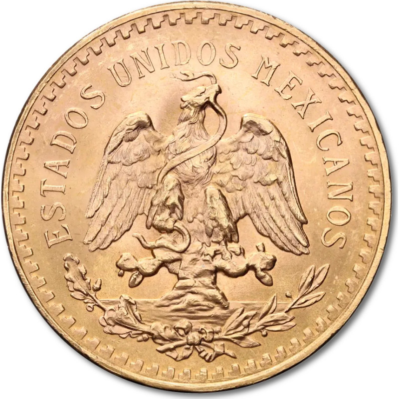 Złota moneta 50 peso Meksyk 1821 -1947 r