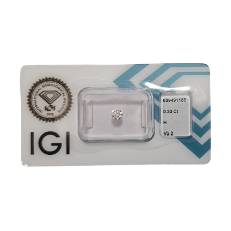 Diament Naturalny Brylant 0.30 ct H VS2 IGI CertiCard