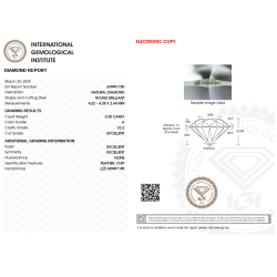 Diament Naturalny Brylant 0.30 ct H VS2 IGI CertiCard