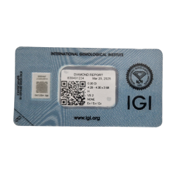 Diament Naturalny Brylant 0.30 ct H VS2 IGI CertiCard
