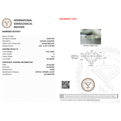 Diament Naturalny Brylant 0.30 ct H VS2 IGI CertiCard