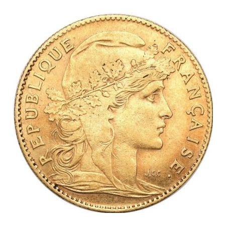 Złota moneta 10 Franków Francja 1899-1914 r.