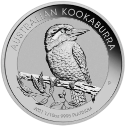Platynowa moneta 1/10 uncji Kookaburra Elżbieta II różne roczniki