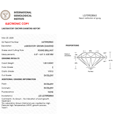 Diament Laboratoryjny Brylant 1,00 ct E VVS2 IGI
