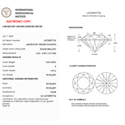 Diament Laboratoryjny Brylant 1,00 ct E VVS2 IGI
