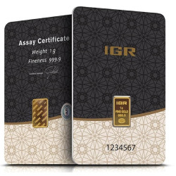 Sztabka Złota 1 gram IGR LBMA