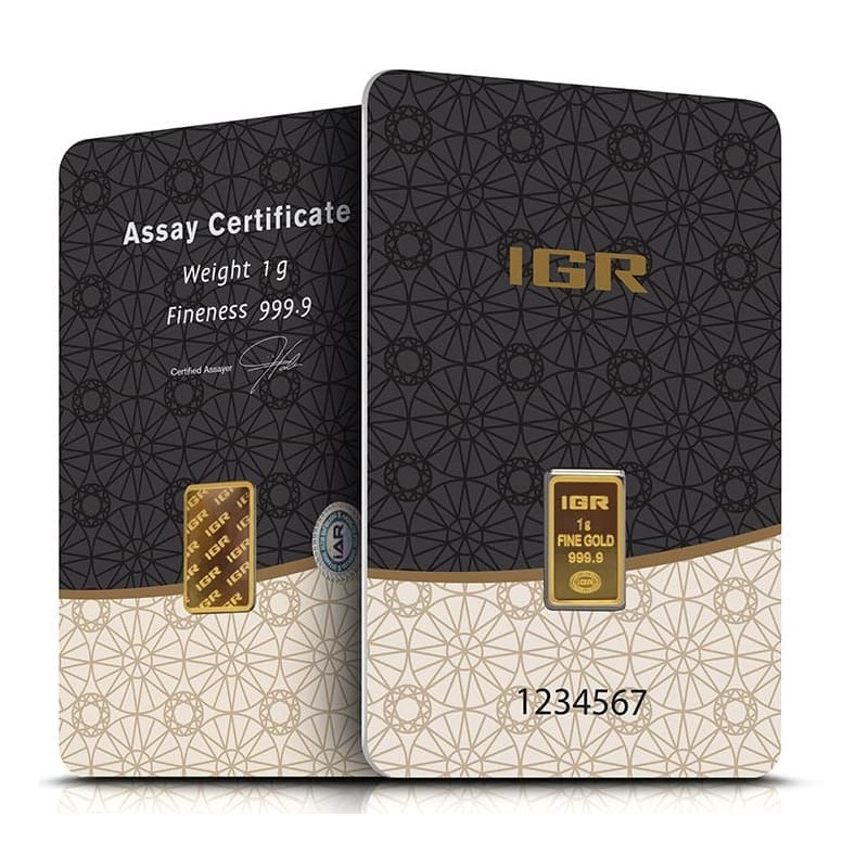 Sztabka Złota 1 gram IGR LBMA Sztabka Złota 1 gram IGR LBMA