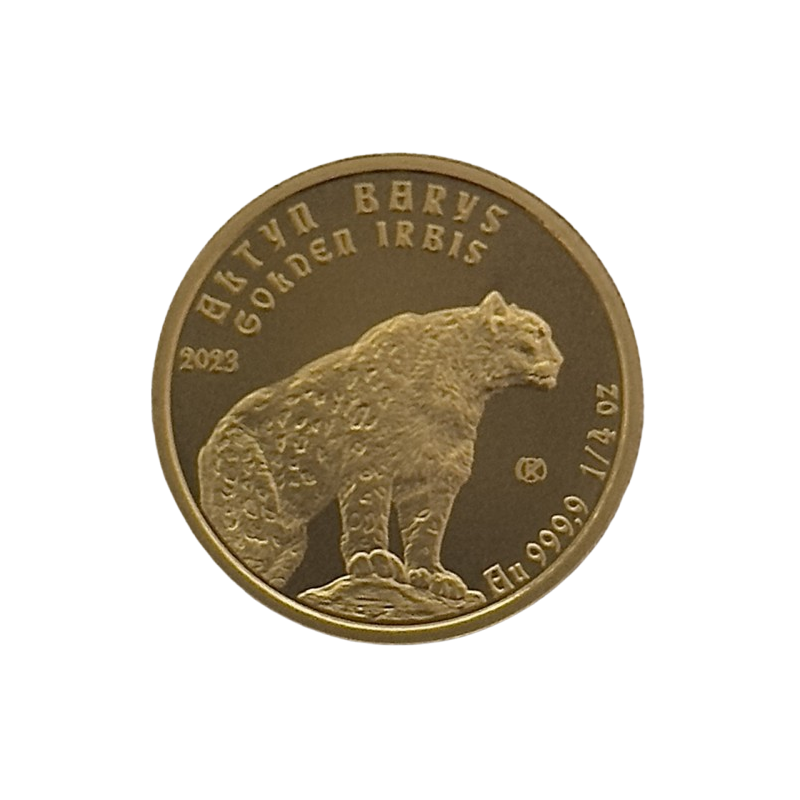 Złota moneta 1/4 uncji Pantera Śnieżna 20 tenge Kazachstan