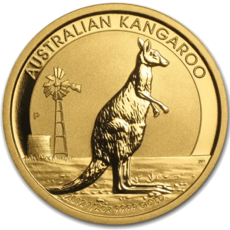 Złota moneta 1/2 uncji Australijski Kangur losowe lata
