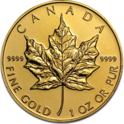 Złota moneta 1 uncja Liść Klonu różne roczniki