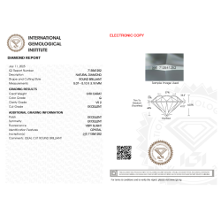 Diament Naturalny Brylant 0.50 ct G VS2 IGI CertiCard