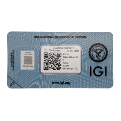 Diament Naturalny Brylant 0.51 ct H VVS2 IGI CertiCard