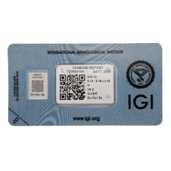Diament Naturalny Brylant 0.51 ct H VS2 IGI CertiCard