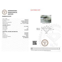 Diament Naturalny Brylant 0.51 ct H VS2 IGI CertiCard
