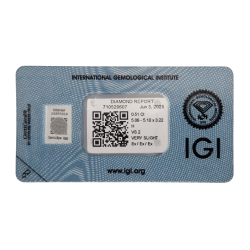 Diament Naturalny Brylant 0,51 ct H VS2 IGI 710529607