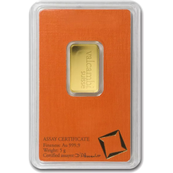 Sztabka złota 5 gramów VALCAMBI LBMA