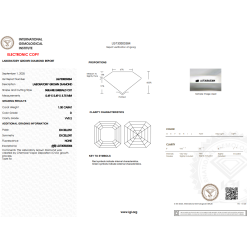Diament Laboratoryjny Asscher 1.00ct D VVS2 IGI LG730503384