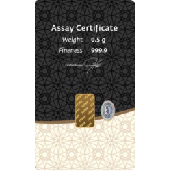 Sztabka Złota 0,5 grama  IGR LBMA